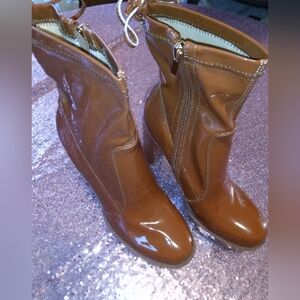 Brown Patent Leather Boots NWT